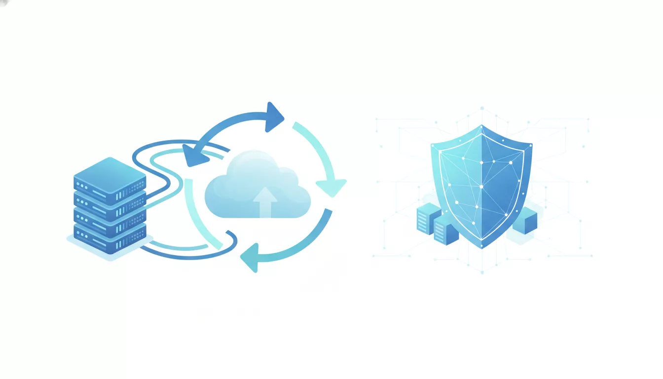 Sauvegarde cloud et reprise d'activité avec serveurs et bouclier de protection