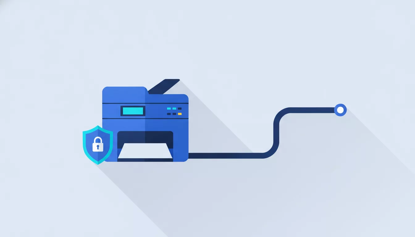 Illustration d'une imprimante multifonction connectée à un réseau